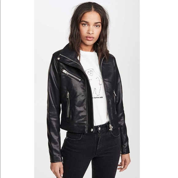 Blank NYC Jackets & Blazers - BLANKNYC NWT Black Leather Biker Moto Jacket Vegan